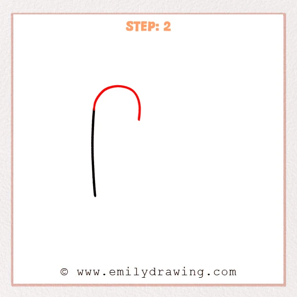 how to draw a bubble letter k - Step 2